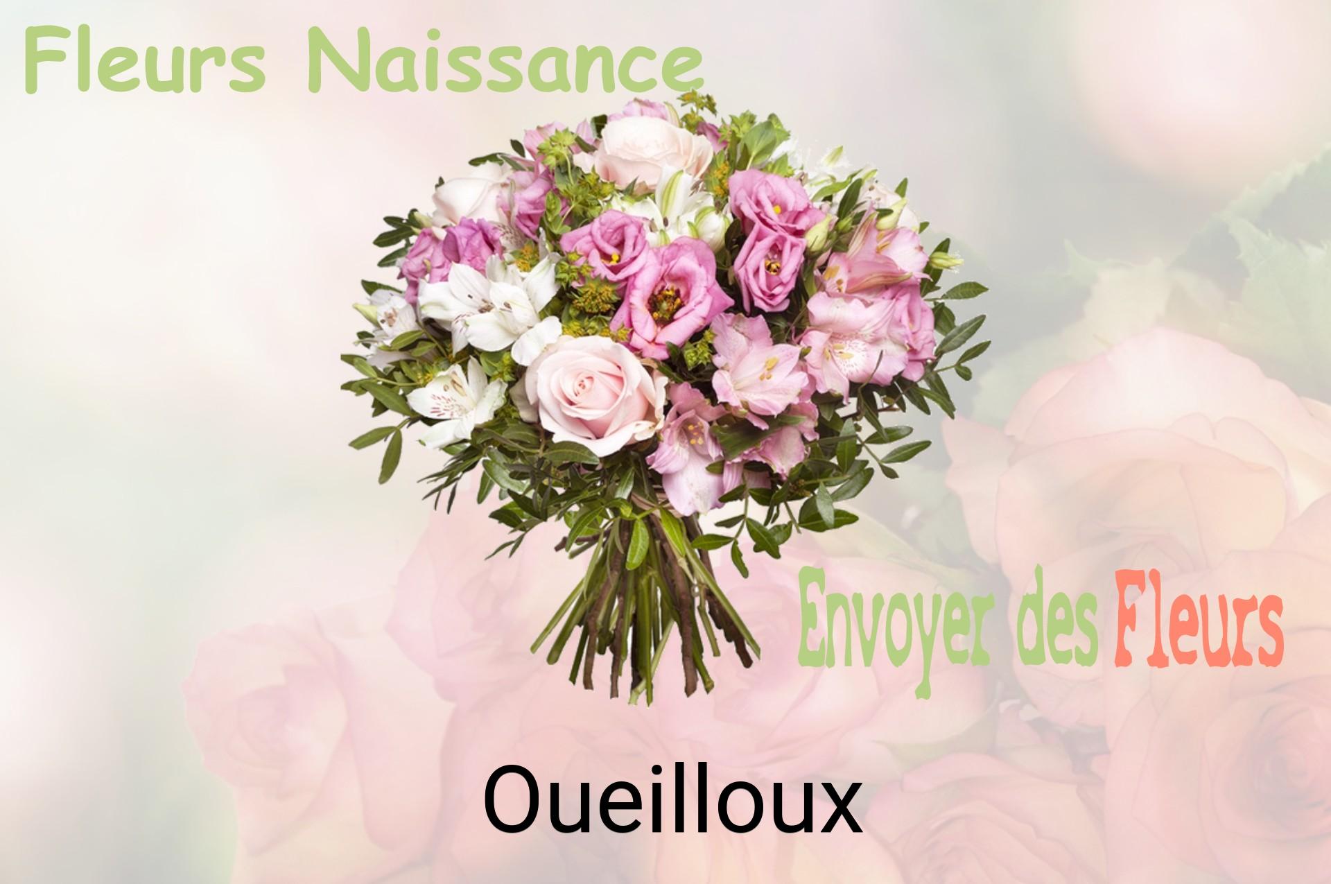 Bouquet de fleurs de naissance livré à Oueilloux